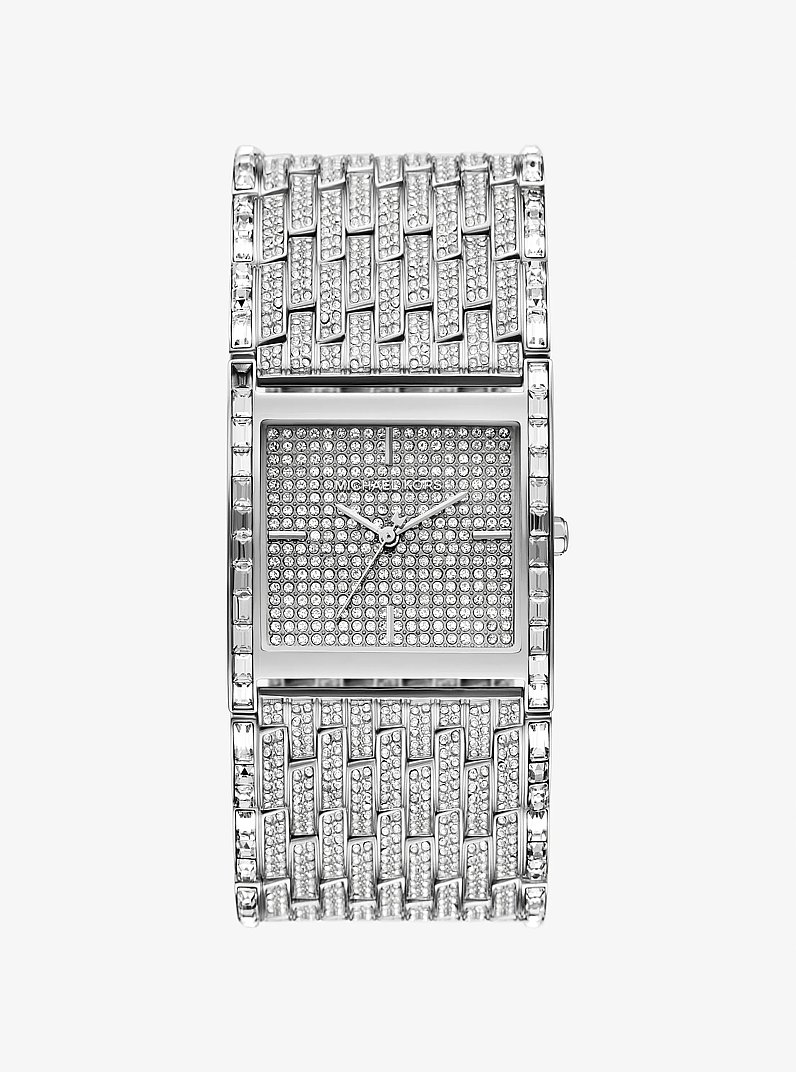 Limited-Edition Georgie Pav&eacute; Silver-Tone Watch in SILVER | Michael Kors