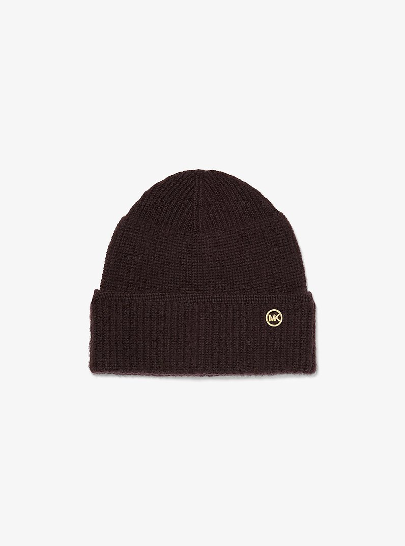 Wool Beanie Hat  in CHOCOLATE | Michael Kors