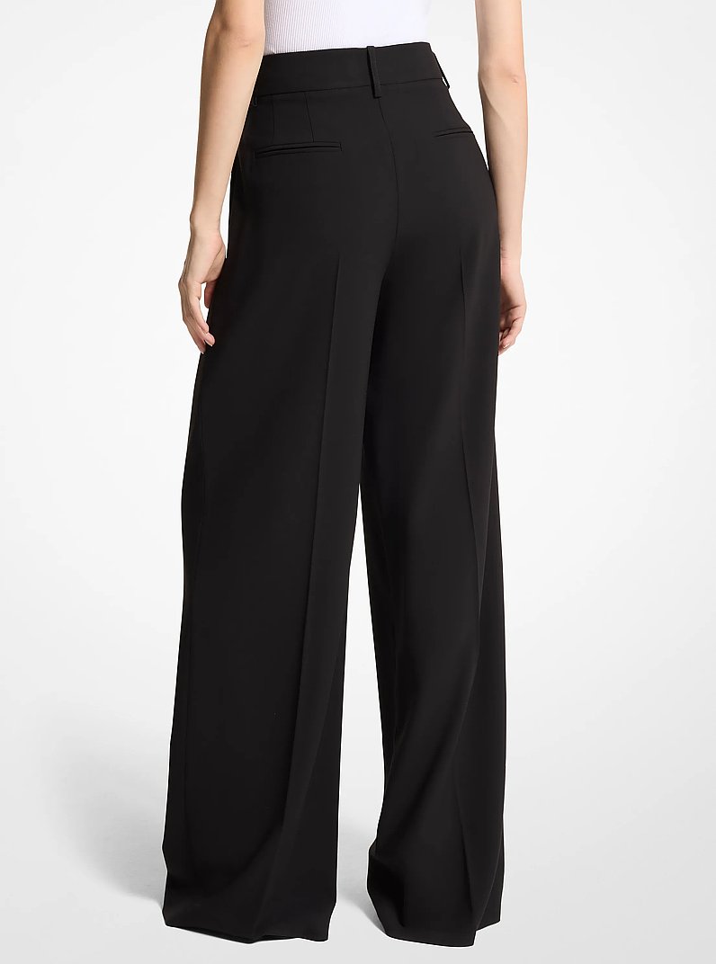 Pantal&oacute;n plisado de lana in NEGRO | Michael Kors