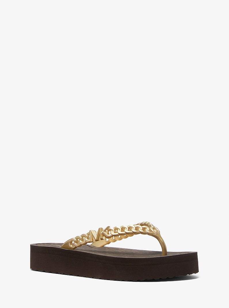 Zaza Platform Flip Flop in BROWN | Michael Kors