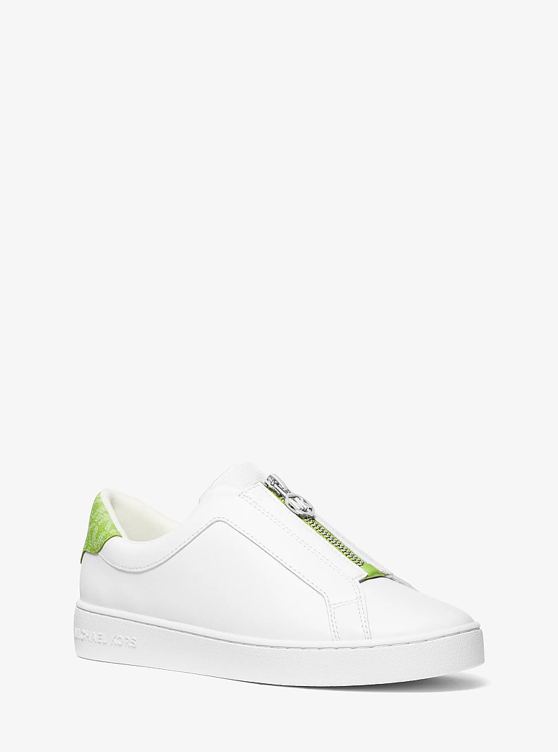 Keaton Leather Zip-Up Sneaker