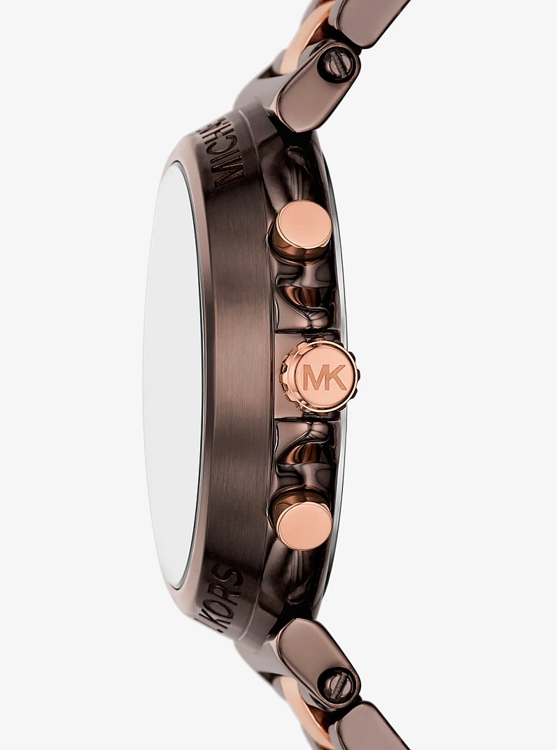 Oversized Maren Two-Tone Watch in CHOCOLATE | Michael Kors