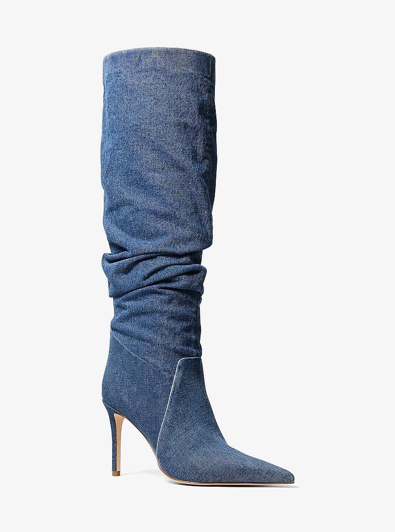 Dawn Washed Denim Boot in LT VTBLU WSH | Michael Kors