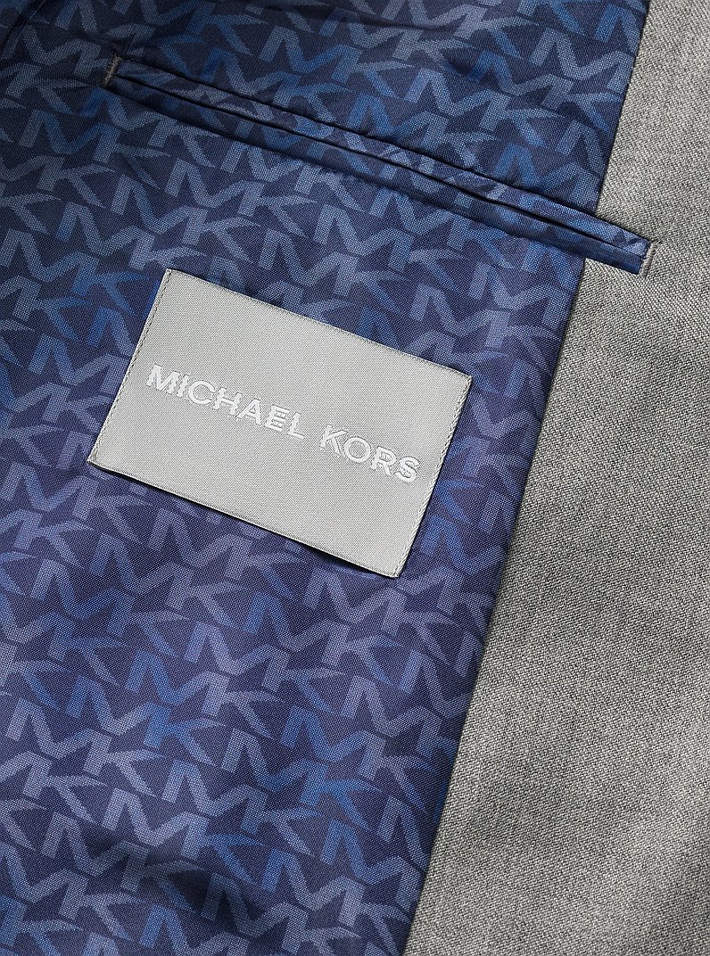 Americana slim-fit de franela de mezcla de lana in GRIS PERLA | Michael Kors