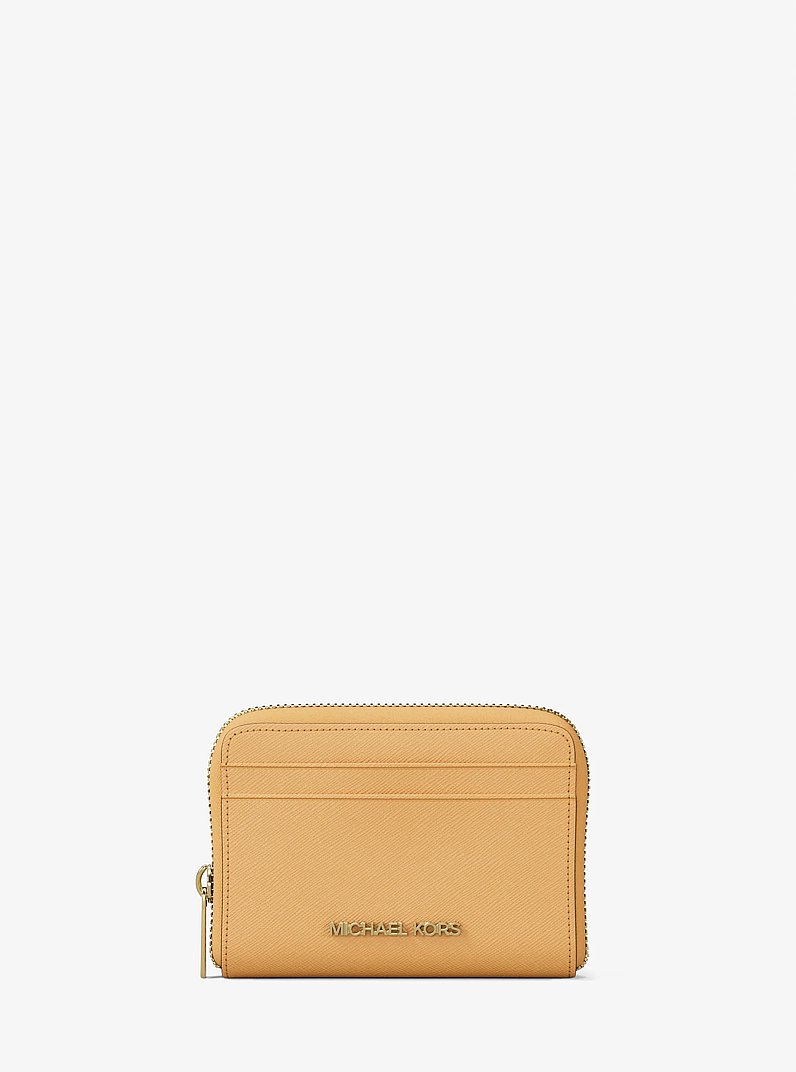 Jet Set Travel Medium Saffiano Leather Wallet in HONEYWHEAT | Michael Kors