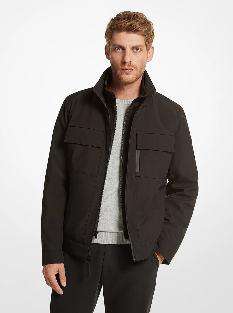 Chamarra tejida Belgravia con cremallera in NEGRO | Michael Kors