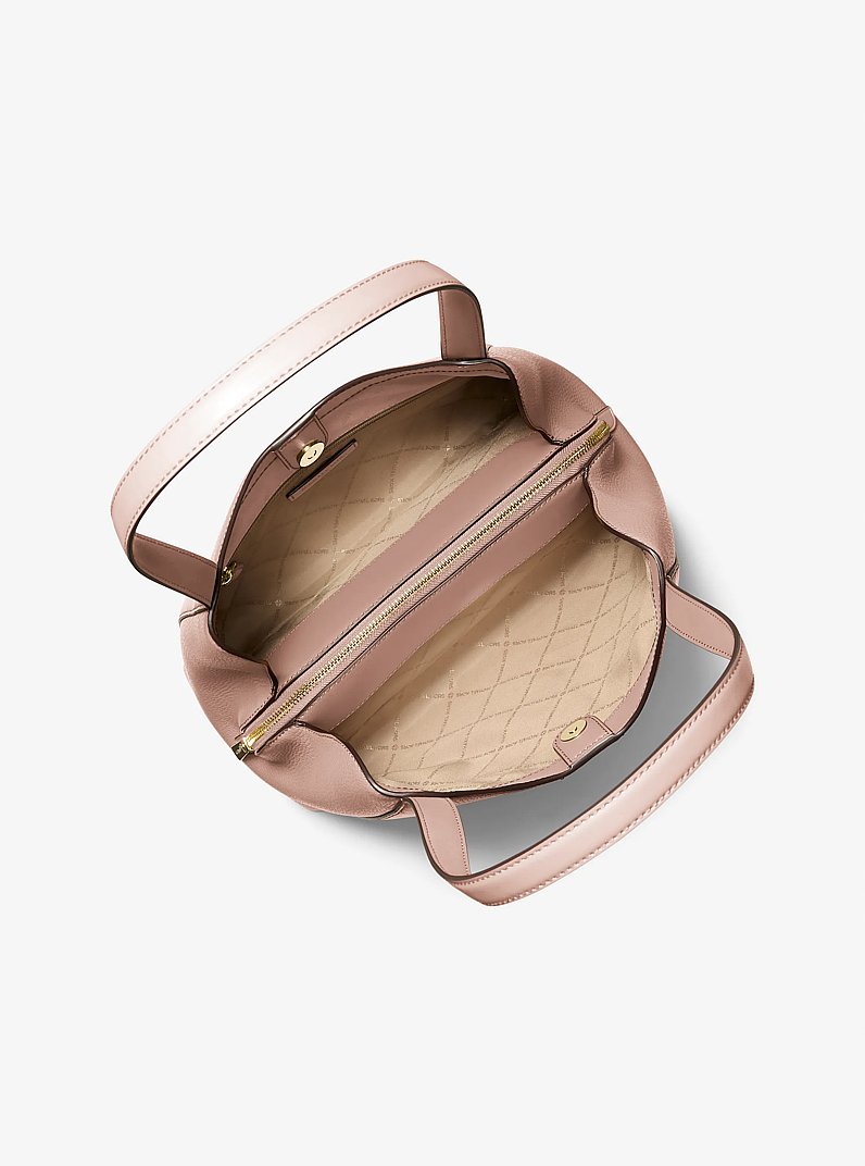 Rosemary Large Pebbled Leather Shoulder Bag in SOFT PINK | Michael Kors