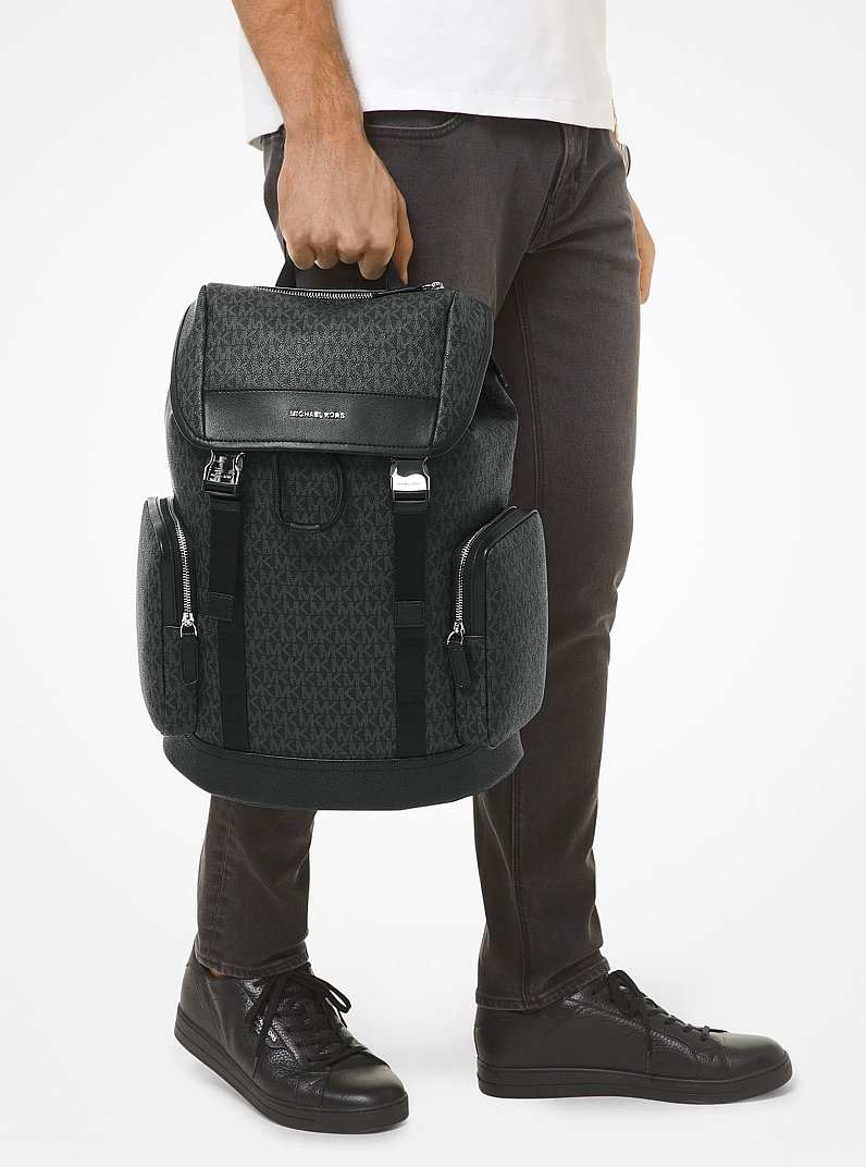 Hudson Logo Backpack in BLACK | Michael Kors