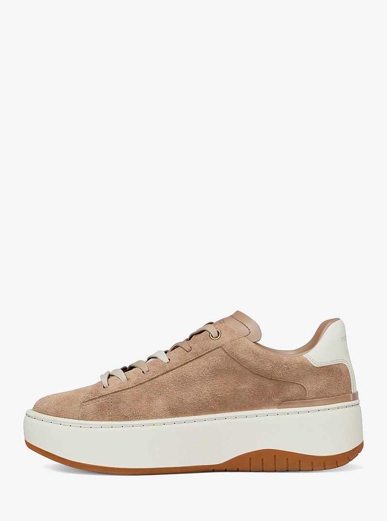 Plateau-Sneaker Dottie aus Wildleder in KHAKI | Michael Kors