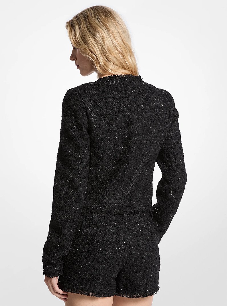 Eyelash Tweed Jacket in BLACK | Michael Kors
