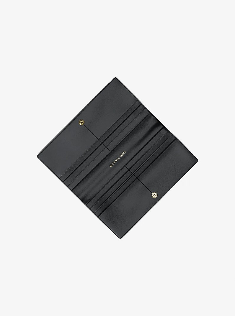 Billetera Reed grande de cuero granulado in NEGRO | Michael Kors