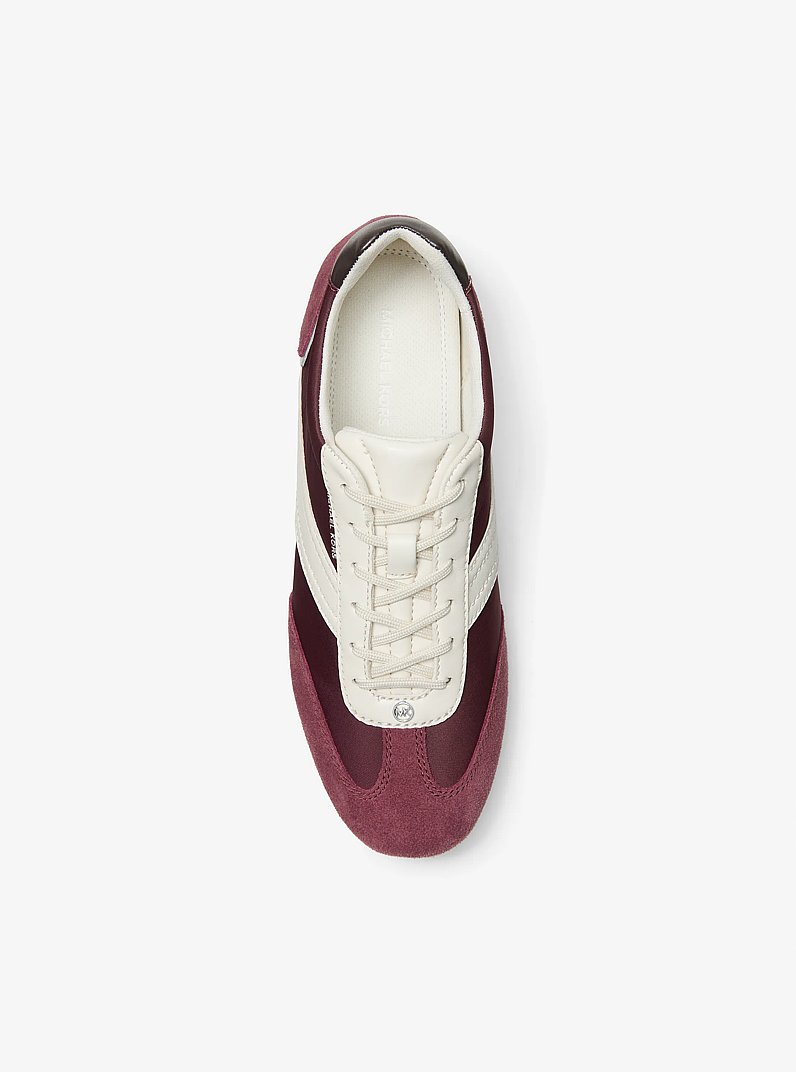 Susie Mixed-Media Sneaker in OXBLOOD | Michael Kors