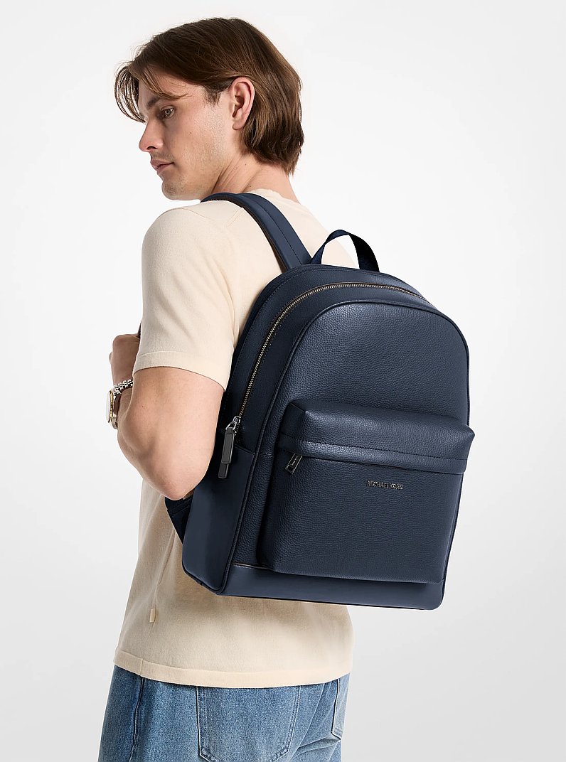 Pacey Leather Backpack in NAVY | Michael Kors
