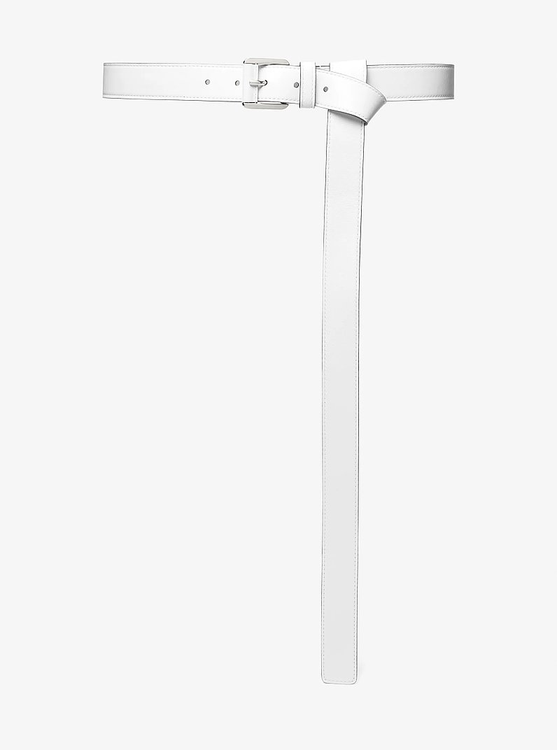 Jodi Leather Waist Belt in OPTIC WHITE | Michael Kors