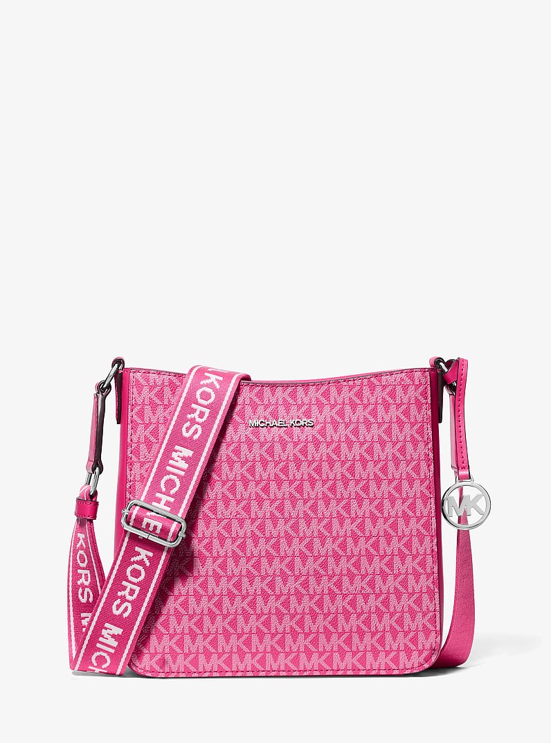 Jet Set Signature Logo Messenger Bag in DRAGONFRUIT | Michael Kors