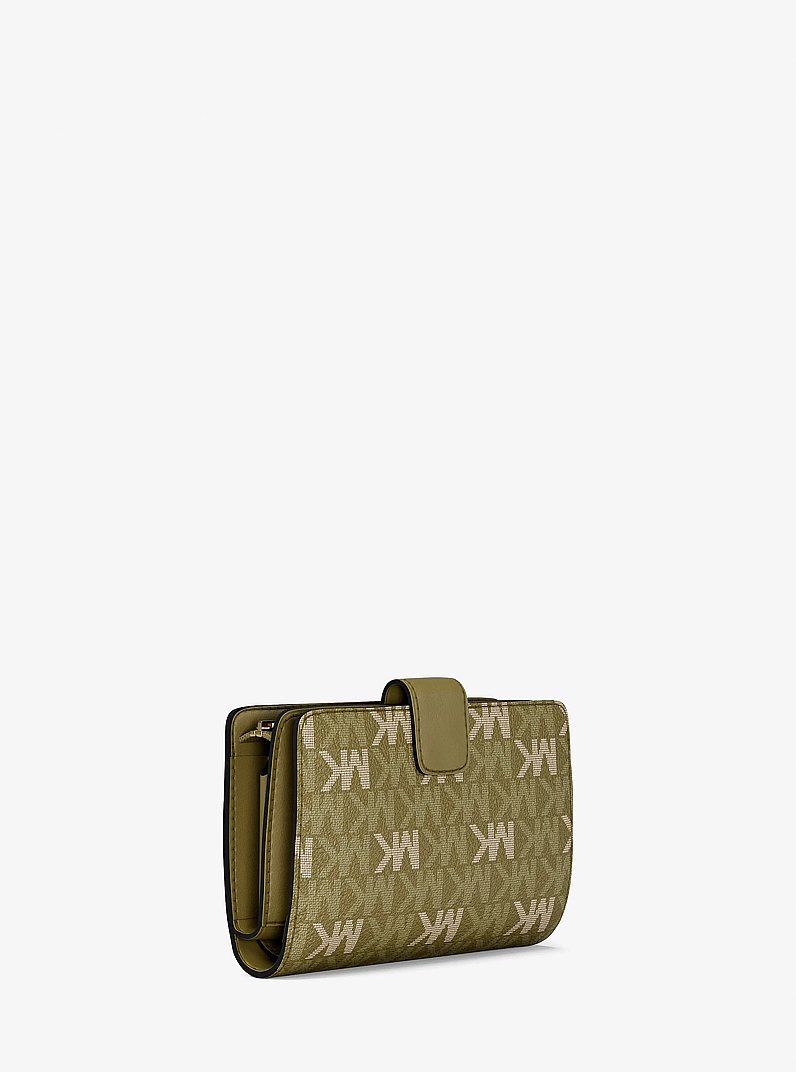 Jet Set Travel Medium Signature Logo Billfold Wallet in OREGANO | Michael Kors