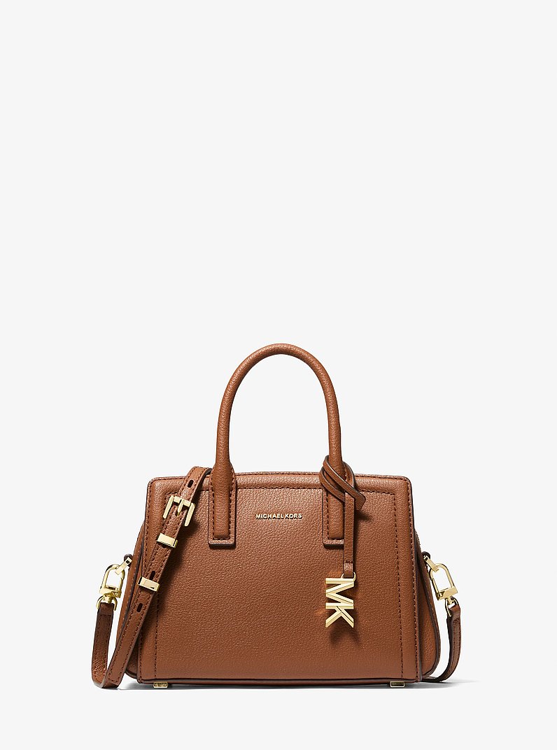 Laila Extra-Small Leather Crossbody Bag in LUGGAGE | Michael Kors