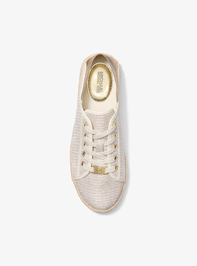 Espadrille Libby en maille &agrave; cha&icirc;nes scintillante &agrave; contrefort pliable