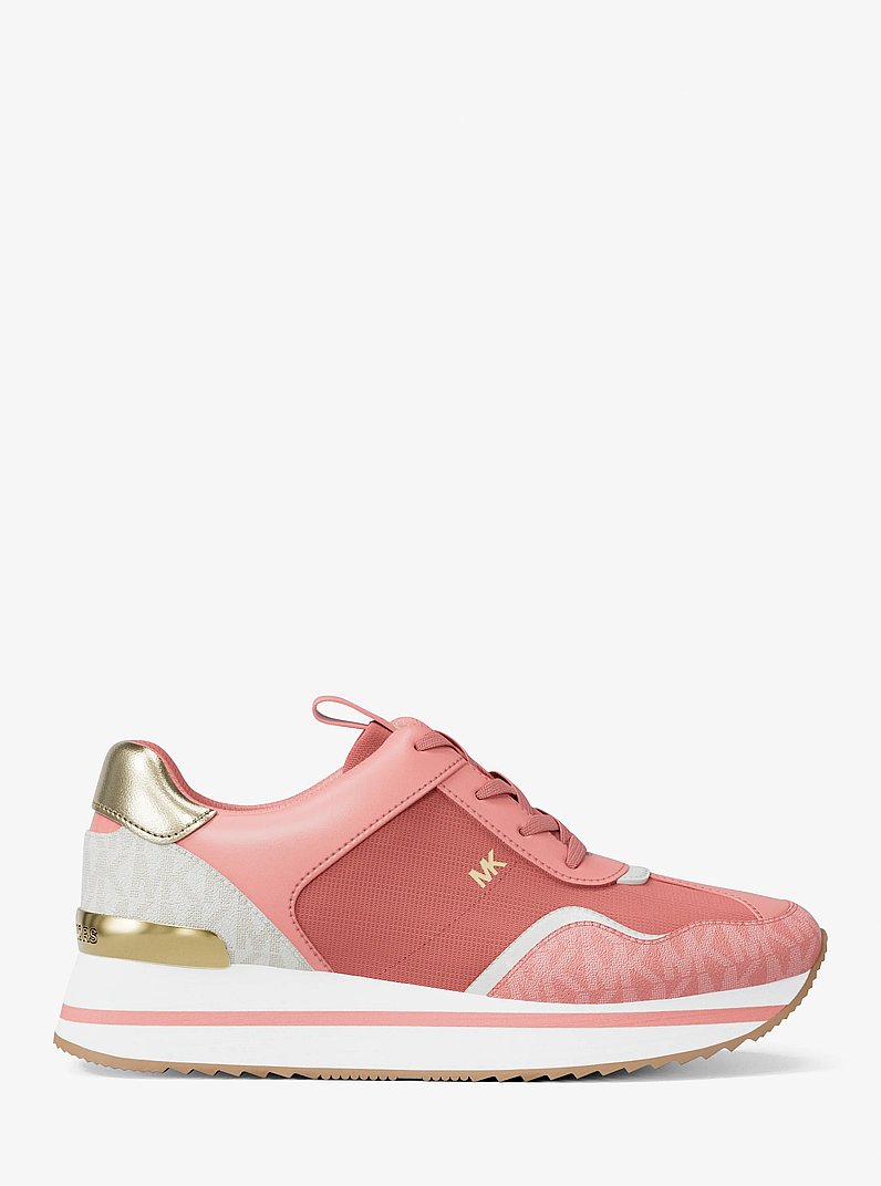 Raina Color-Block Mesh and Signature Logo Trainer in PRIMROSE | Michael Kors