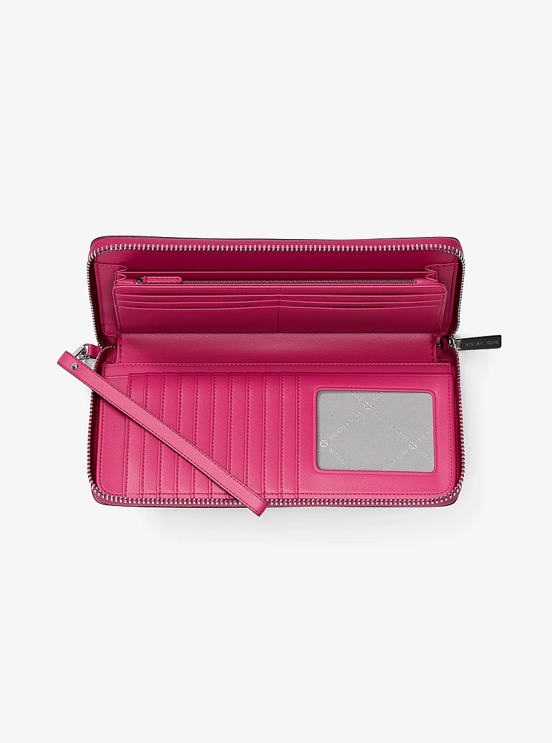 Large Logo Continental Wallet in RASPBERRY | Michael Kors
