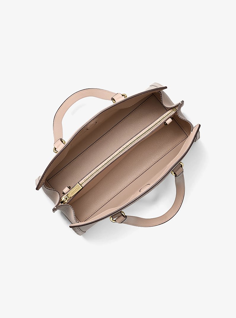 Chantal Medium Pebbled Leather Satchel in SOFT PINK | Michael Kors