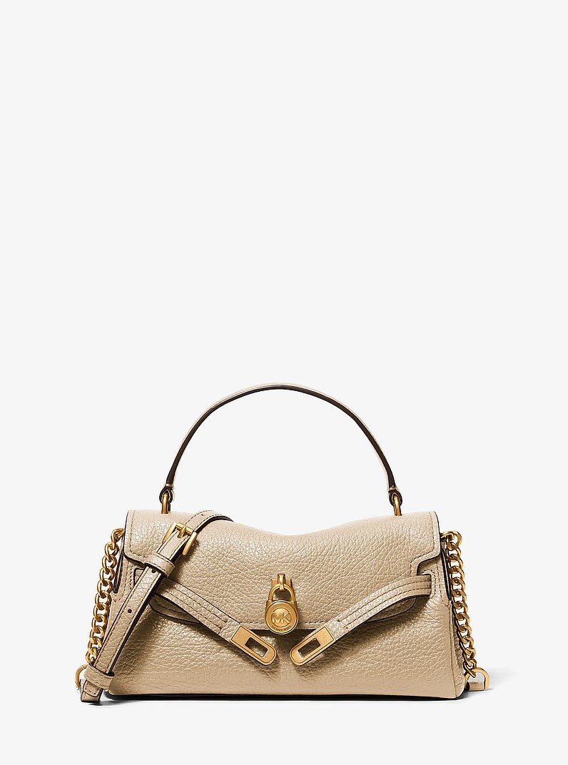 Weiche Umh&auml;ngetasche Hamilton Moderne Extra-Small aus texturiertem Leder in KHAKI | Michael Kors