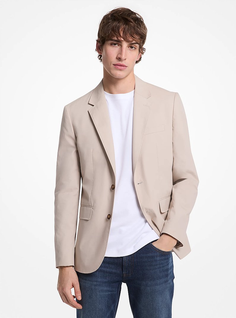Cotton Poplin Blazer in DUNE | Michael Kors