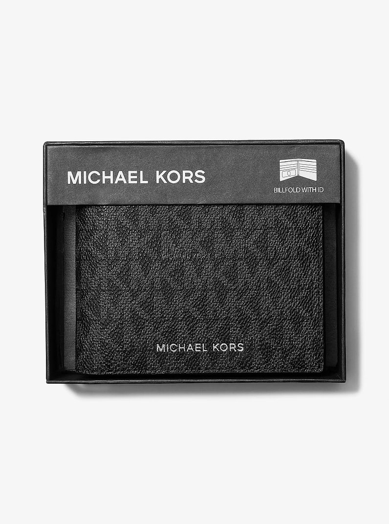 Hudson Signature Logo Billfold Wallet in BLACK | Michael Kors