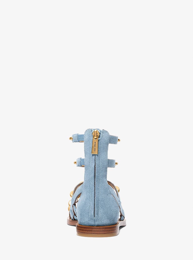 Noa Studded Suede Gladiator Sandal in CHAMBRAY | Michael Kors