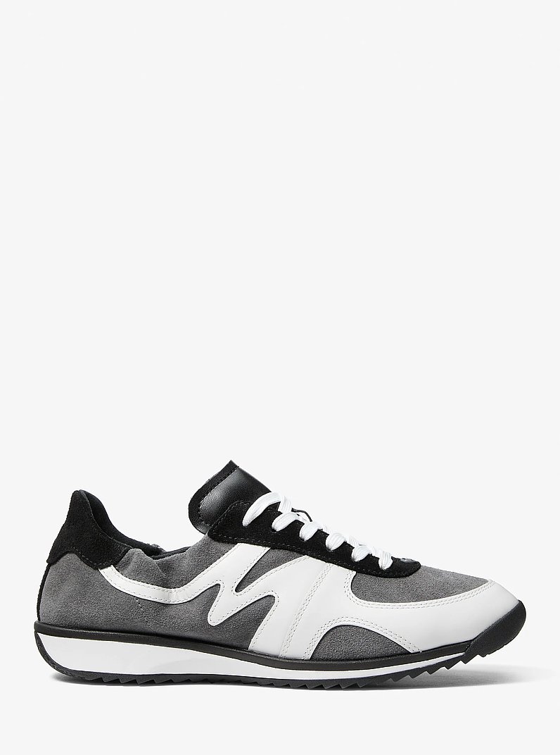 Sneaker Colt Wildleder und Leder in STEINGRAU | Michael Kors
