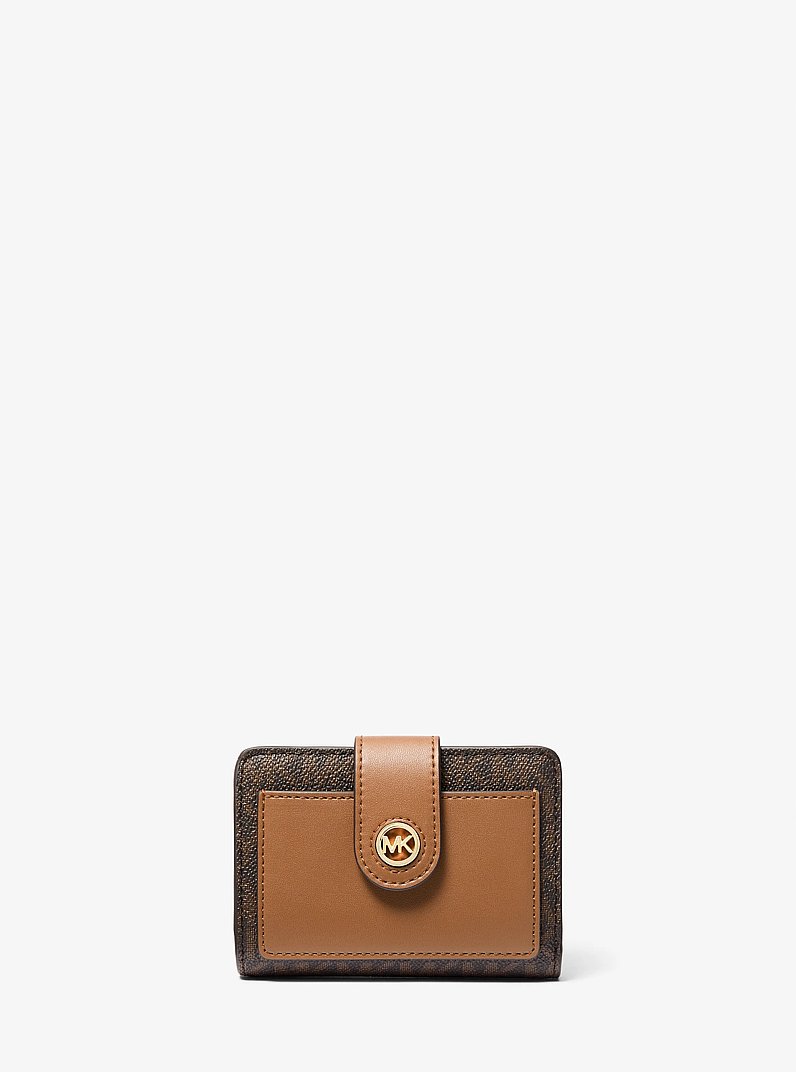 Mały portfel z charakterystycznym logo in BRĄZOWY / CIEMNY ORZECH | Michael Kors