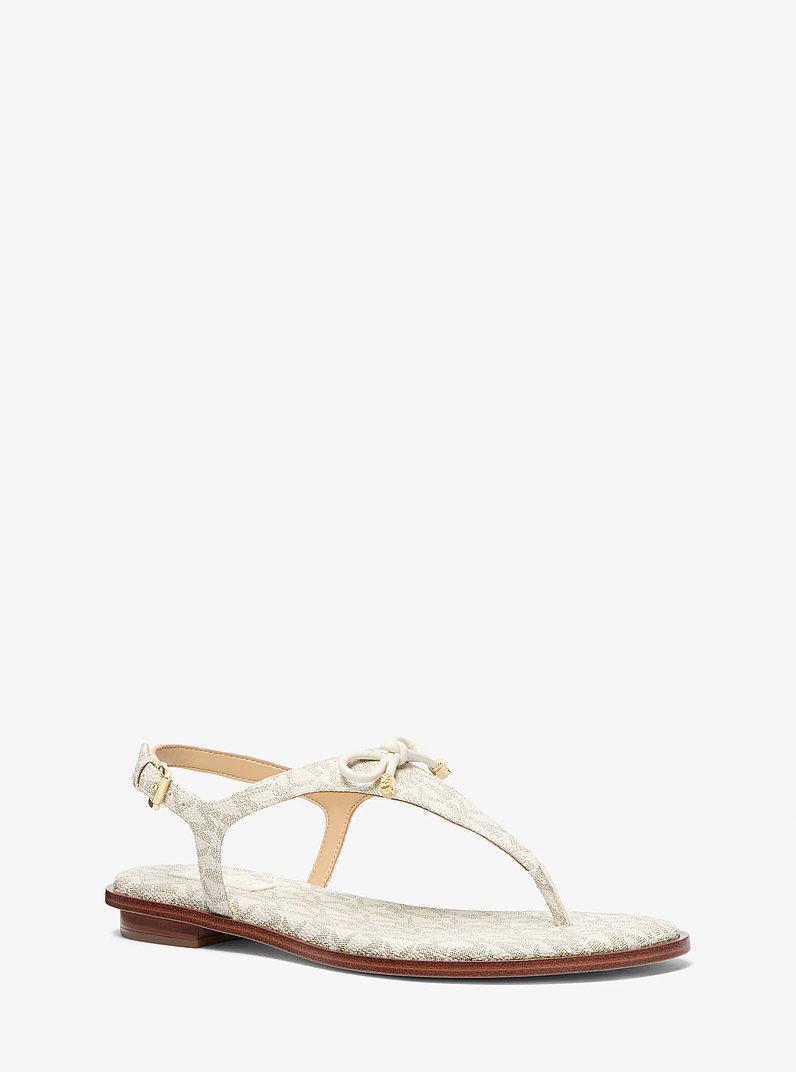 Nori Signature Logo Sandal in VANILLA | Michael Kors