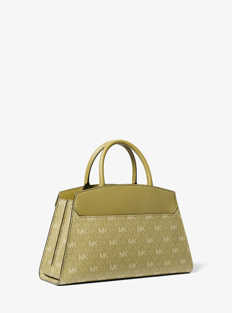 Greta Medium Signature Logo Satchel in OREGANO | Michael Kors