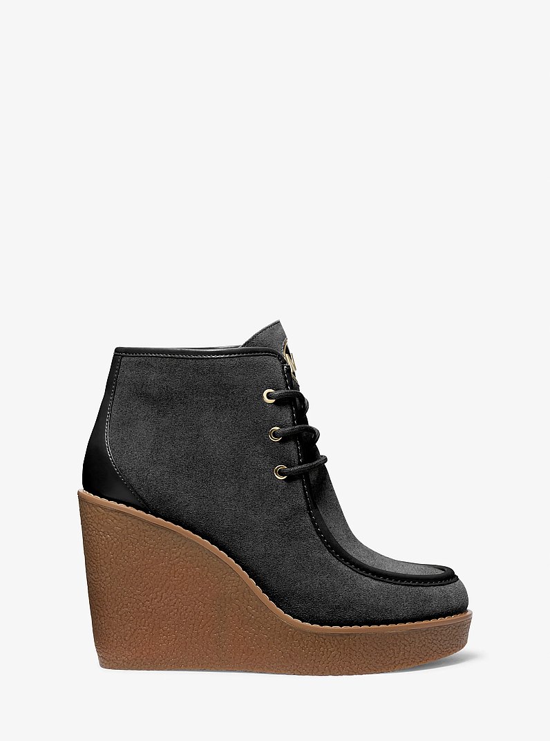 Rye Suede Wedge Boot in BLACK | Michael Kors