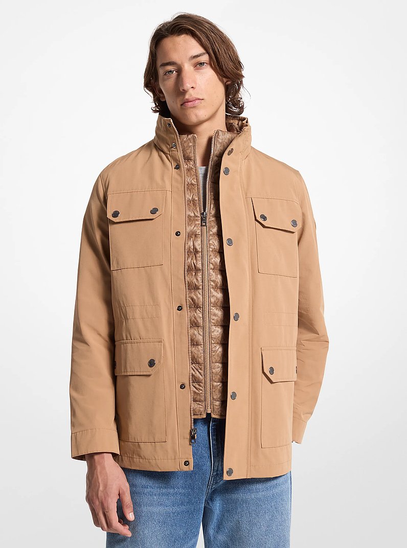 2-in-1 Woven Field Jacket in ACC CAMEL - Sale | Michael Kors [US]
