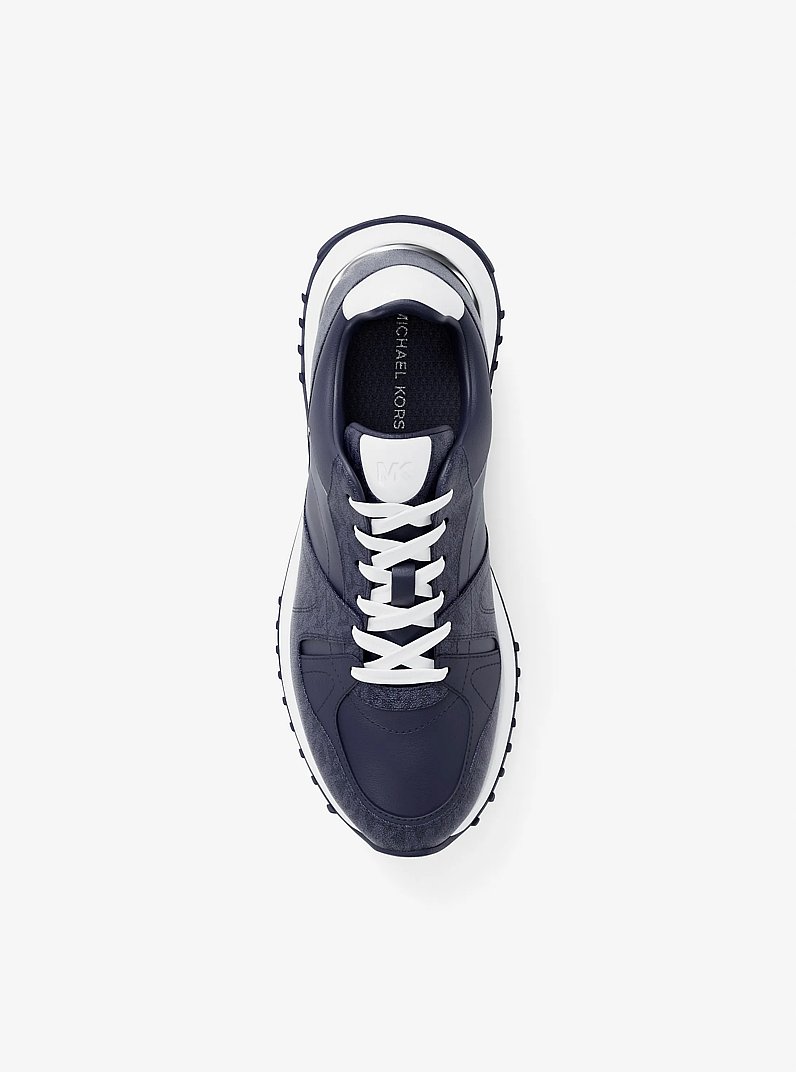 Jaime Mixed-Media Trainer in DRESS BLUES | Michael Kors