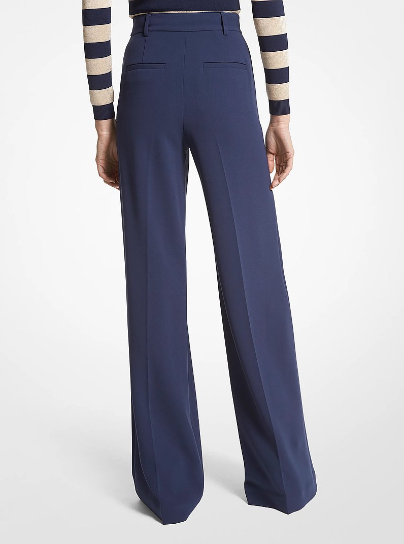 Crepe Wide-Leg Pants in MIDNIGHTBLUE | Michael Kors