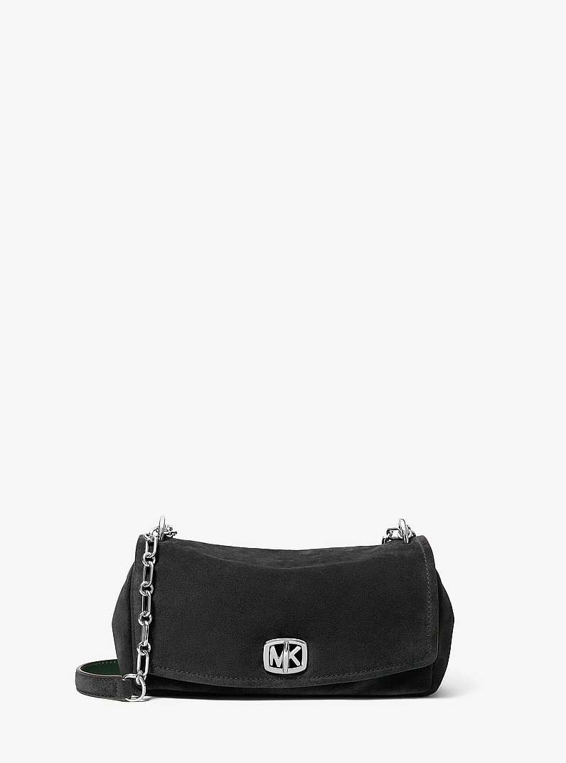 Petit sac &agrave; &eacute;paule convertible Bryant en su&egrave;de in NOIR | Michael Kors