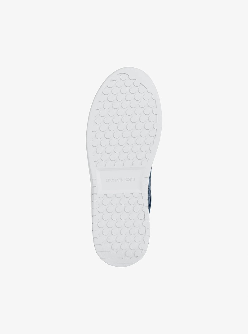 Dottie MK2000 Logo Jacquard Platform Sneaker in RIVER BLUE | Michael Kors