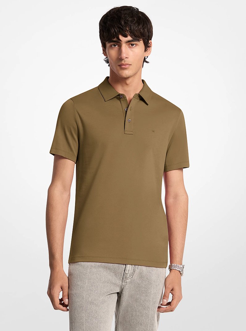 Polo in cotone con logo ricamato in DUFFLE | Michael Kors