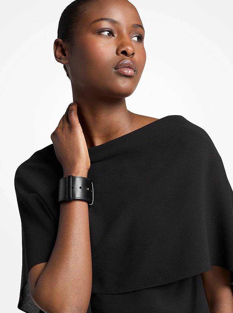 Leather Cuff in BLACK | Michael Kors