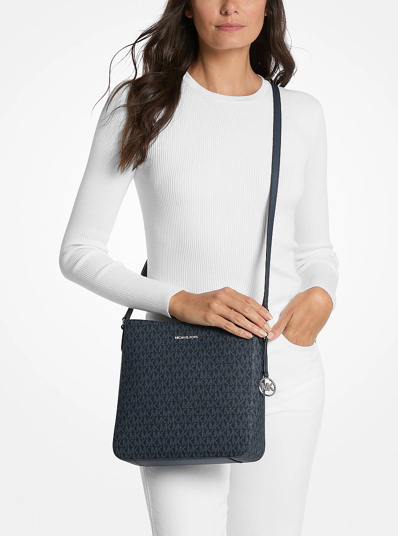 Jet Set Travel Large Logo Messenger Bag in ADMIRAL | Michael Kors