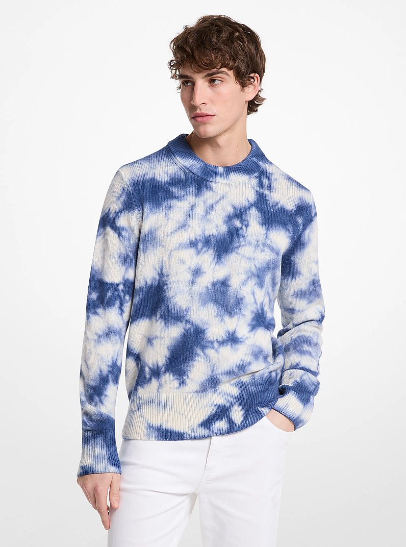 Tie Dye Wool and Cashmere Crewneck Sweater