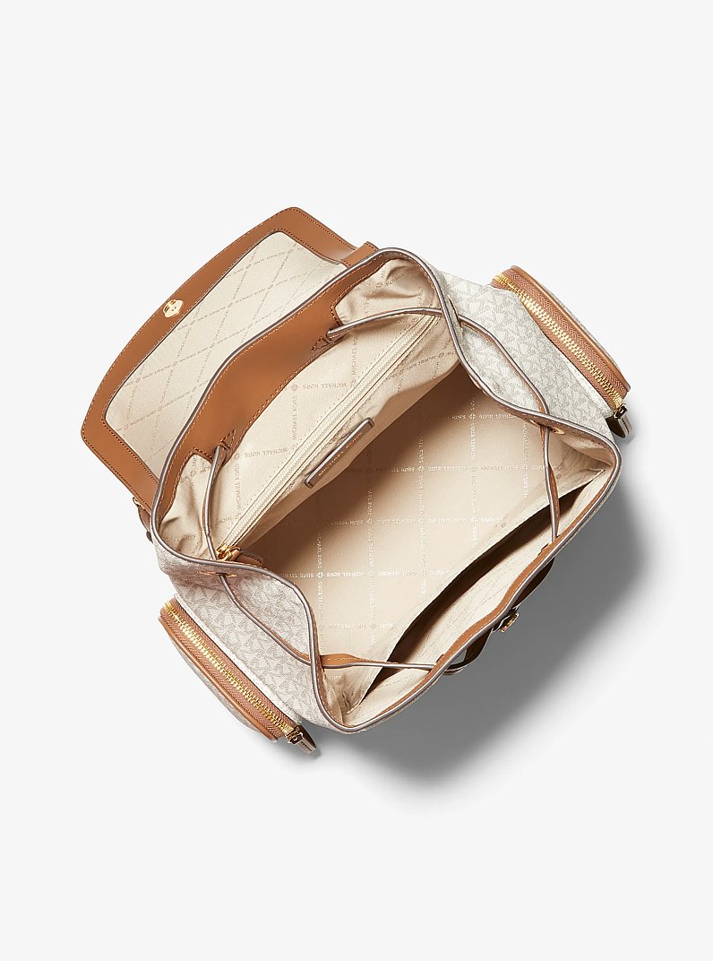 Jet Set Large Logo Backpack in VANILLA | Michael Kors