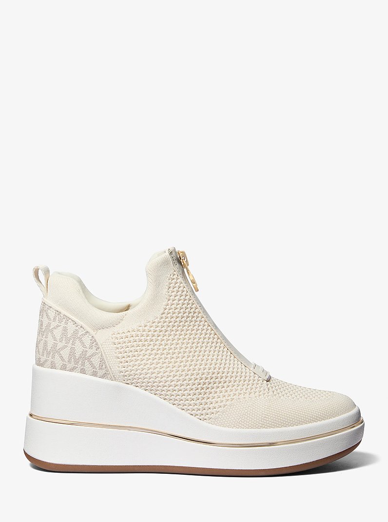 Sneaker Emmy aus Mesh mit Keilabsatz und Rei&szlig;verschluss in VANILLE COMBO | Michael Kors
