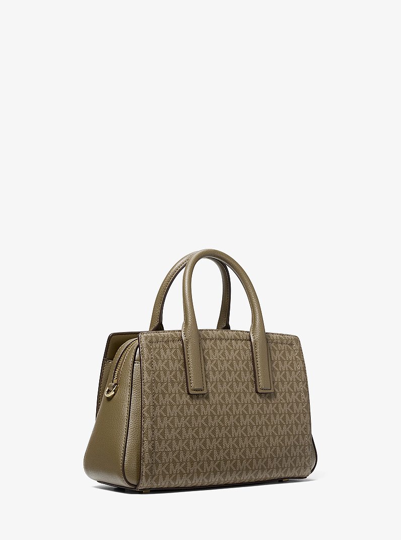 Laila Small Signature Logo Satchel in LODEN | Michael Kors