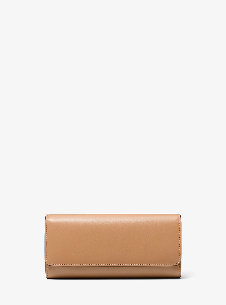 Cate Leather Clutch in SUNTAN | Michael Kors