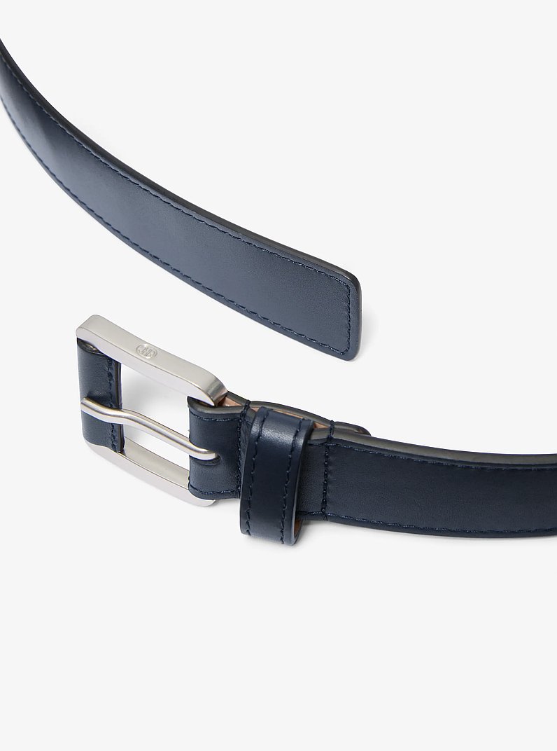 Jodi Leather Trouser Belt in MIDNIGHT | Michael Kors