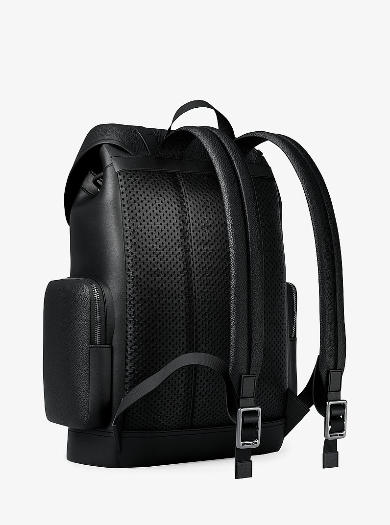 Cooper Pebbled Leather Backpack in BLACK | Michael Kors
