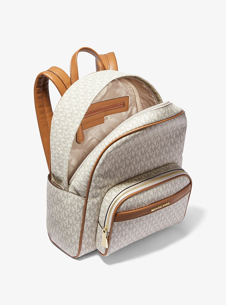 Bex Medium Signature Logo Backpack in VANILLA/ACORN | Michael Kors